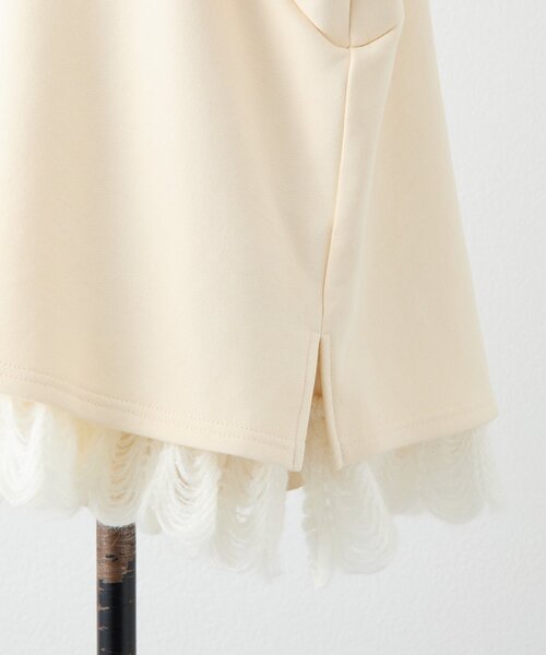 BEARDSLEY（ビアズリー） tシャツ 裾タムレースカットソー レディース