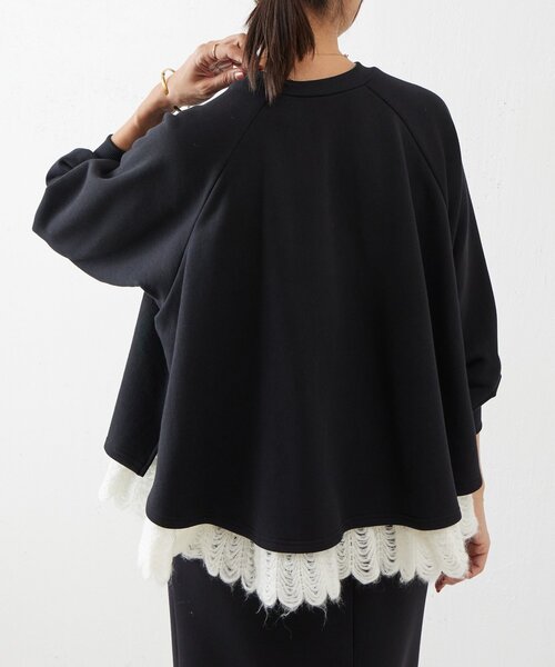 BEARDSLEY（ビアズリー） tシャツ 裾タムレースカットソー レディース