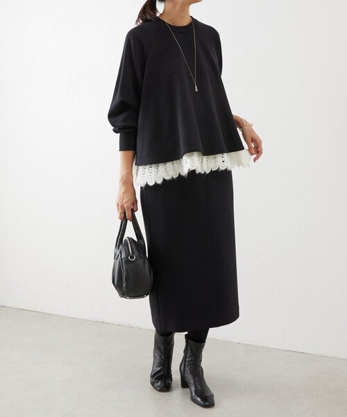 BEARDSLEY（ビアズリー） tシャツ 裾タムレースカットソー レディース