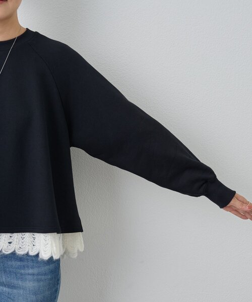 BEARDSLEY（ビアズリー） tシャツ 裾タムレースカットソー レディース