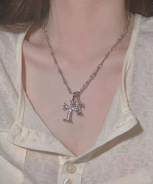 ネックレス 「456715」クロスモチーフチェーンネックレス（RZ