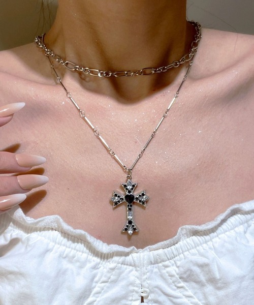 ネックレス 「456715」クロスモチーフチェーンネックレス（RZ