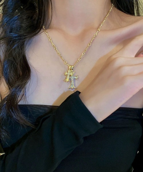 ネックレス 「456715」クロスモチーフチェーンネックレス（RZ