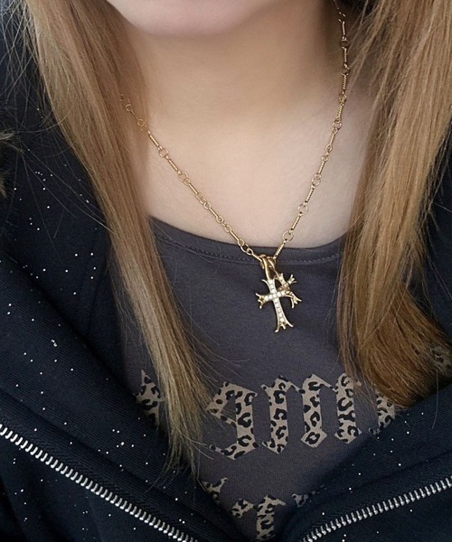 ネックレス 「456715」クロスモチーフチェーンネックレス（RZ
