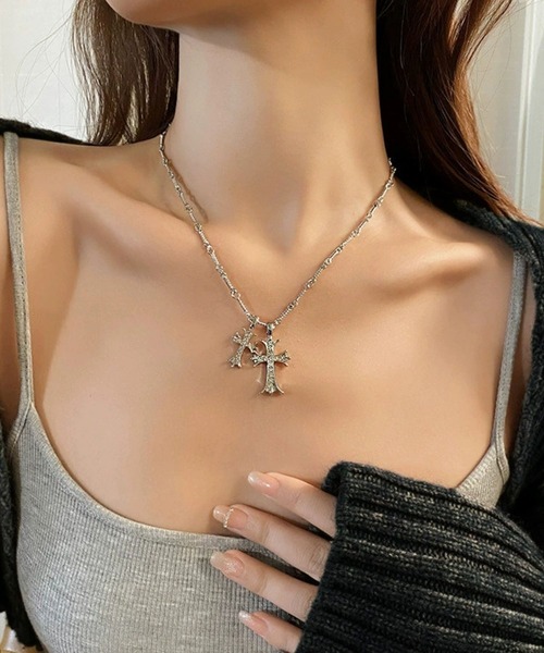 ネックレス 「456715」クロスモチーフチェーンネックレス（RZ