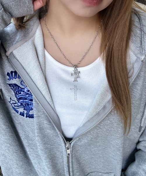 ネックレス 「456715」クロスモチーフチェーンネックレス（RZ