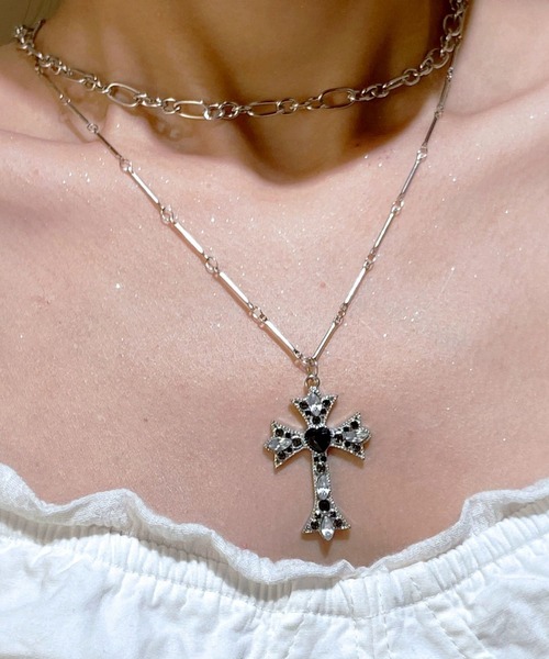 ネックレス 「456715」クロスモチーフチェーンネックレス（RZ