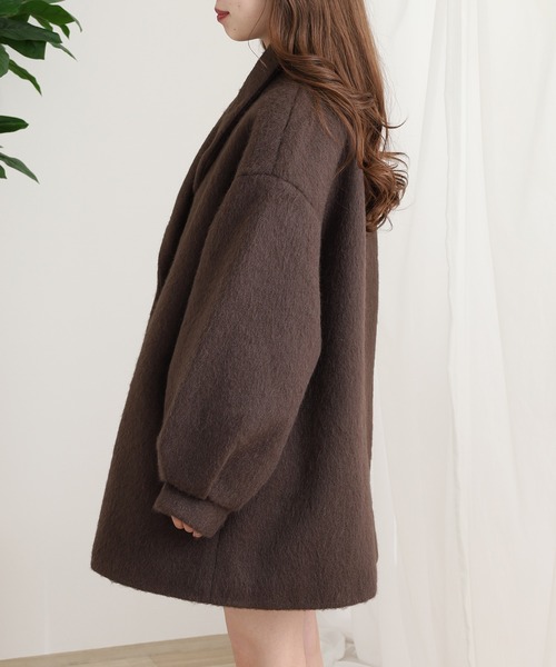 OMNES（オムネス） ピーコート pコート ニットシャギー ミドルコート