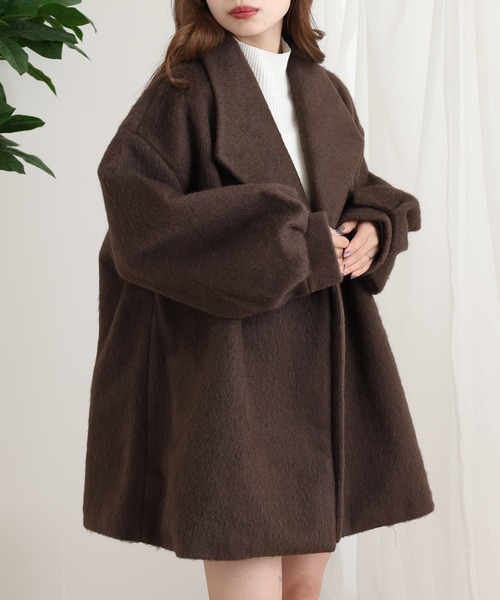 OMNES（オムネス） ピーコート pコート ニットシャギー ミドルコート