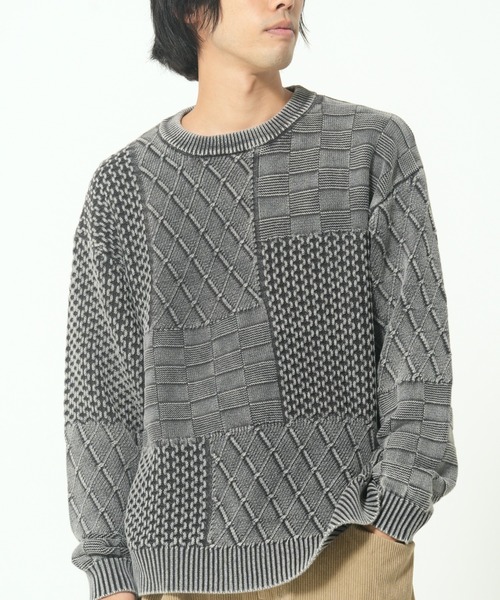 STONE  グレー ニット M コンパスパッチ STONE ISLAND(ストーンアイランド) 23AW Compass-Patch High-Neck