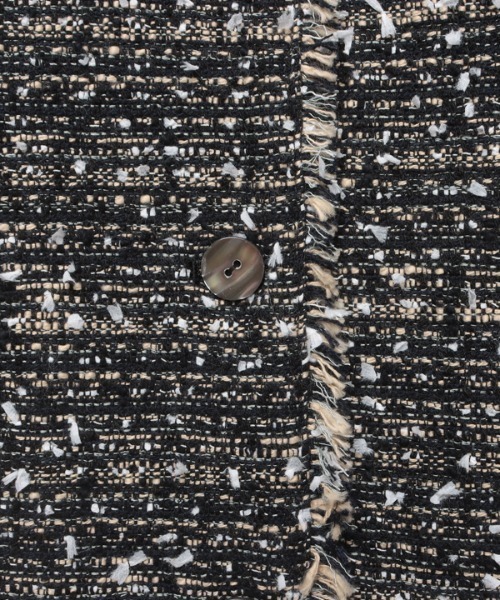 anuans（アニュアンス） ツイードジャケット FREE ブラック レディース