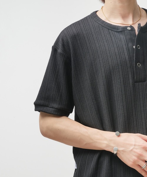 「Adoon plain」 半袖Tシャツ MEDIUM ブラック メンズ_画像2