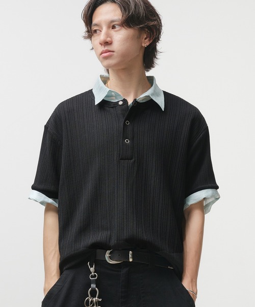 「Adoon plain」 半袖Tシャツ MEDIUM ブラック メンズ_画像9