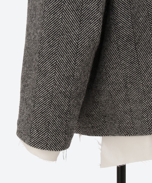 コート ジャケット 「sulvam/サルバム」ショートブロークンコート メンズの画像