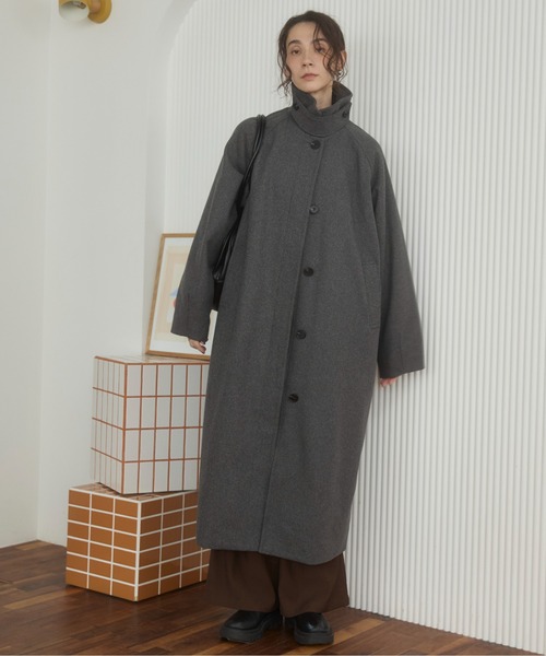 ANGIE ステンカラーコート コート 2WAY ステンカラーロングコート