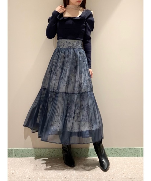 SNIDEL（スナイデル） ロングスカート 1 ネイビー レディース