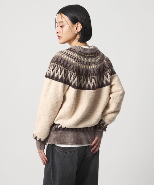 A DAY IN THE LIFE ニット セーター フェザー ラメ ノルディックニット