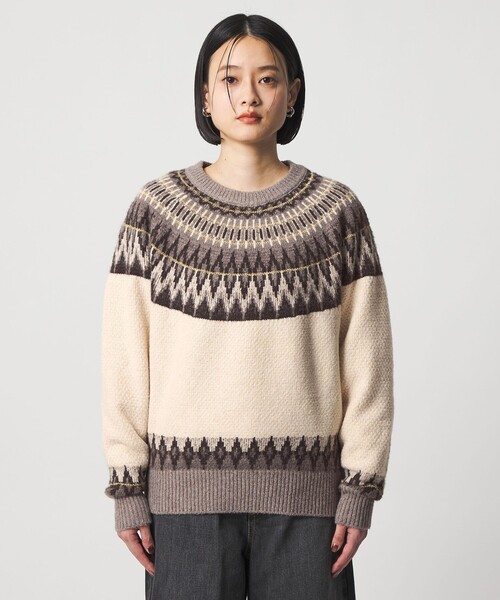 A DAY IN THE LIFE ニット セーター フェザー ラメ ノルディックニット