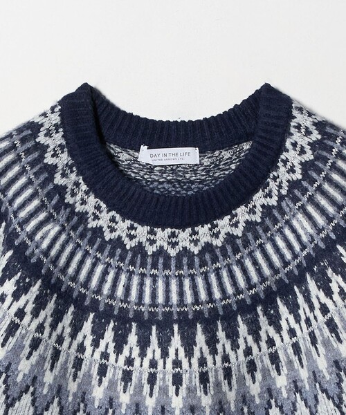 A DAY IN THE LIFE ニット セーター フェザー ラメ ノルディックニット