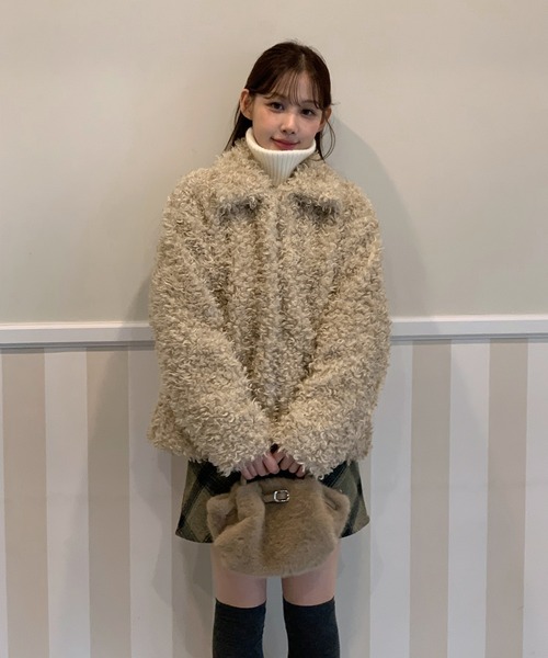 by muni:r ブルゾン アウター ラテプードルファーコート レディース 