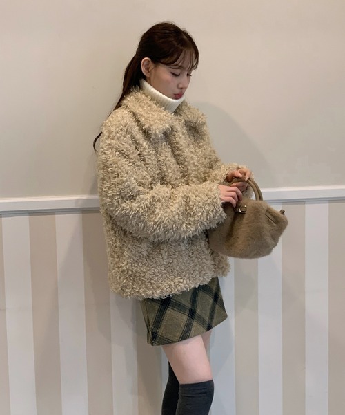 by muni:r ブルゾン アウター ラテプードルファーコート レディース