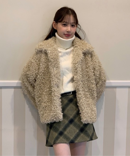 by muni:r ブルゾン アウター ラテプードルファーコート レディース