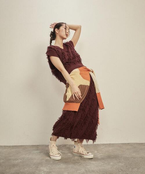 「CONVERSE TOKYO」 スカート FREE ブラック レディース_画像9