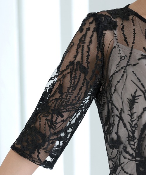 「haremode」 半袖ワンピース M グリーン レディース_画像6