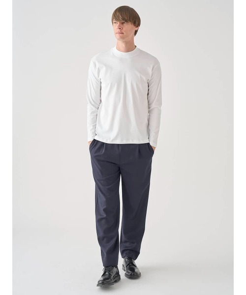JOHN SMEDLEY / 長袖シャツ/L/コットン/WHT/ストライプ JOHN SMEDLEY（ジョンスメドレー） tシャツ スビンコットンモック