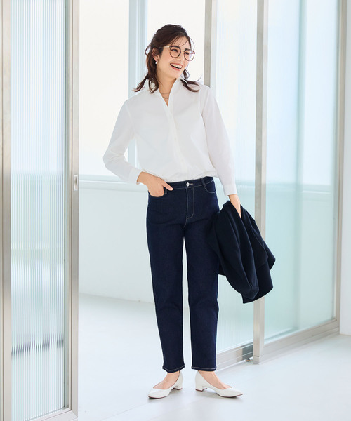 「CROSS FUNCTION」 7分袖シャツ M ブルー系その他 レディース_画像7