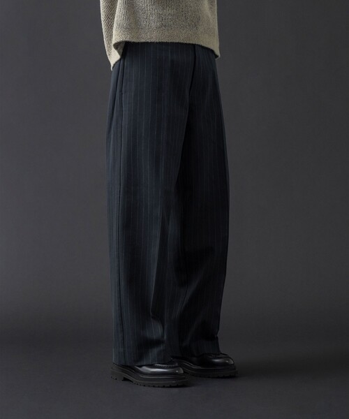 美品【定価18,920】monkey timeバギー パンツ Dickies（ディッキーズ） チノパン × monkey time」ストライプ バギー