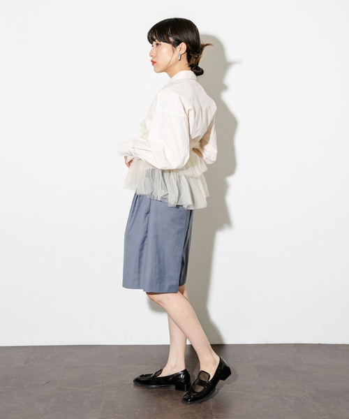 「KBF」 長袖シャツ ONE ブルー レディース_画像3