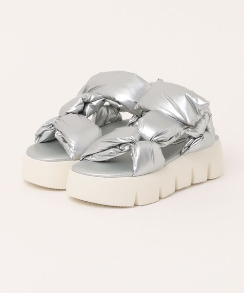 「STEVE MADDEN」 フラットサンダル 24.0cm シルバー レディース_画像7