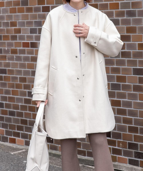 「FORK&SPOON」 ノーカラーコート 1 ブラック レディース_画像7