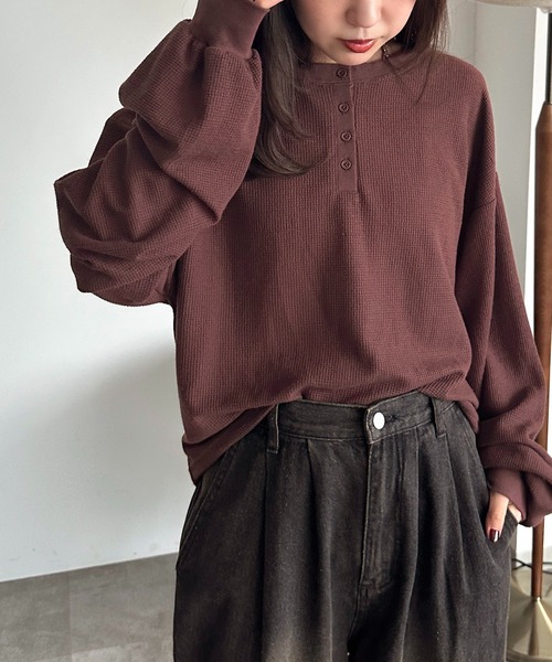 「apres jour mignon」 長袖カットソー X-LARGE ブラック レディース_画像2