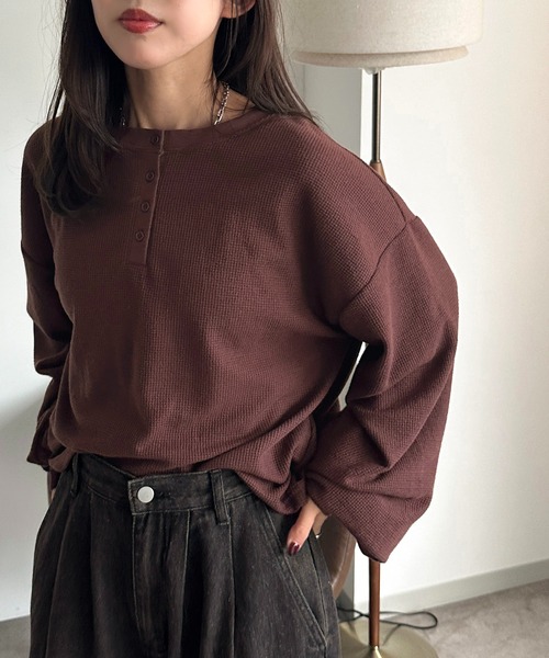 「apres jour mignon」 長袖カットソー X-LARGE ブラック レディース_画像3