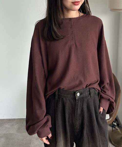 「apres jour mignon」 長袖カットソー X-LARGE ブラック レディース_画像4