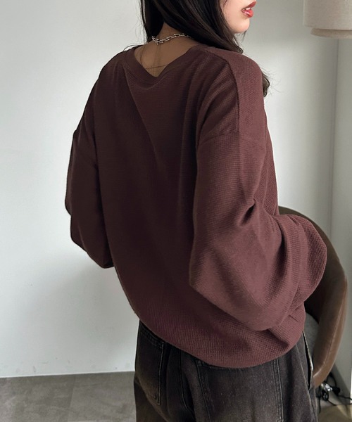 「apres jour mignon」 長袖カットソー X-LARGE ブラック レディース_画像5