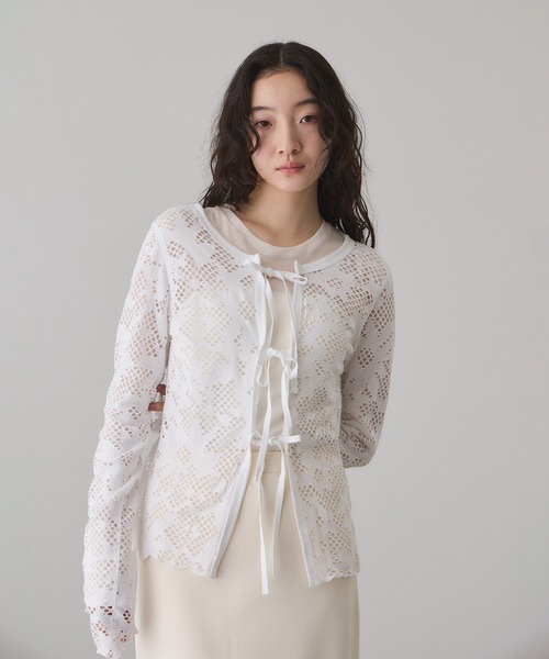 ADAM ET ROPE'（アダムエロペ） tシャツ 2WAYホールジャガードトップス