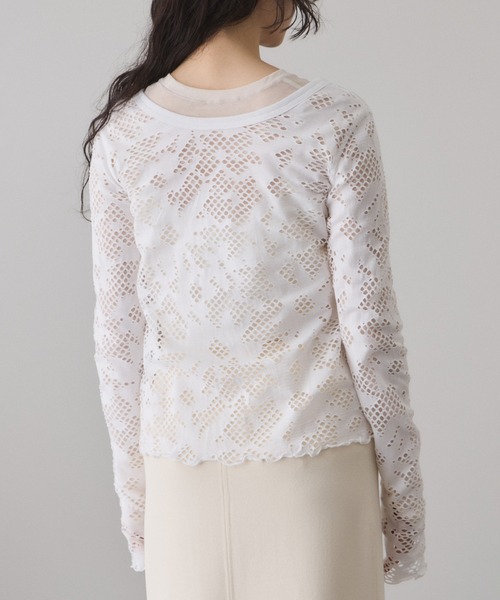 ADAM ET ROPE'（アダムエロペ） tシャツ 2WAYホールジャガードトップス
