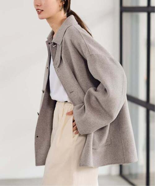 ハミルトンバルカラーミドルコート　36サイズ　グレー　新品未使用品 フレームワーク FRAMeWORK ≪追加≫ハミルトンバルカラーミドルコート