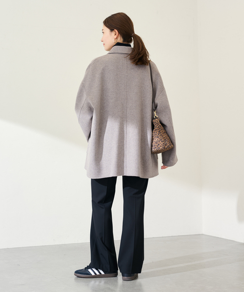 ハミルトンバルカラーミドルコート　36サイズ　グレー　新品未使用品 FRAMeWORK｜≪追加≫ハミルトンバルカラーミドルコート 4(グレー