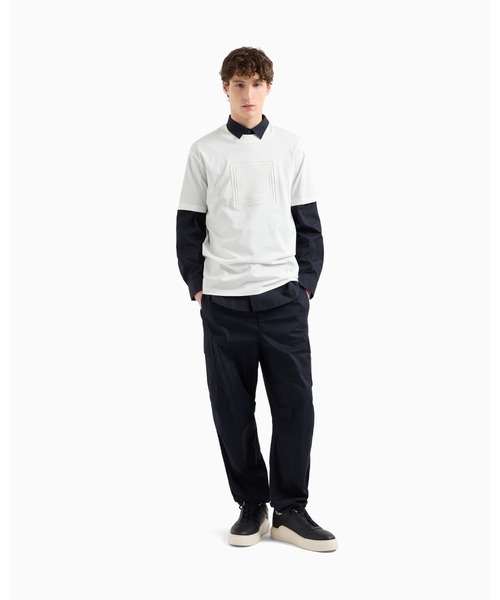 ARMANI EXCHANGE アルマーニエクスチェンジ　メンズ無地長袖シャツ ARMANI EXCHANGE シャツ 「A|X アルマーニ エクスチェンジ」コットン