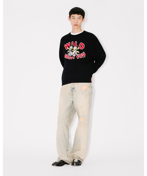 'KENZO Wild Tiger' ジャンパー イン ウール コットン メンズの画像