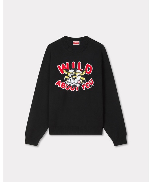 'KENZO Wild Tiger' ジャンパー イン ウール コットン メンズの画像