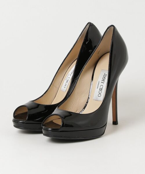 JIMMY CHOO」 パンプス 36 ブラック レディース 新品同様 チャンキー