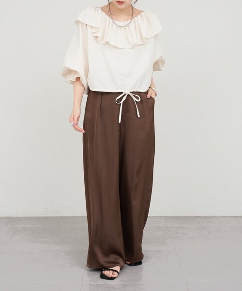 「SHENERY」 長袖ブラウス FREE オフホワイト レディース_画像3