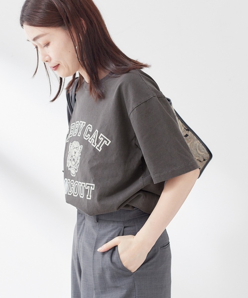「MIXTA」 半袖Tシャツ MEDIUM ネイビー レディース_画像5
