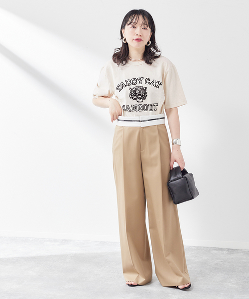 「MIXTA」 半袖Tシャツ MEDIUM ネイビー レディース_画像7