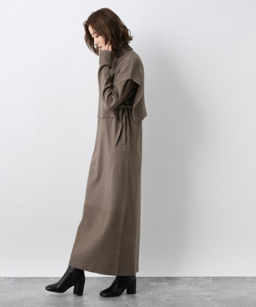 「A part by」 ニットワンピース MEDIUM ブラック レディース_画像2